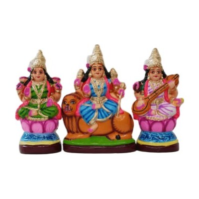 Lakshmi, Saraswati, Durga - 8.5"