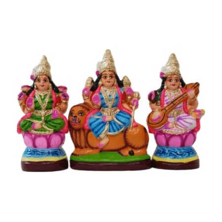 Lakshmi, Saraswati, Durga - 8.5"