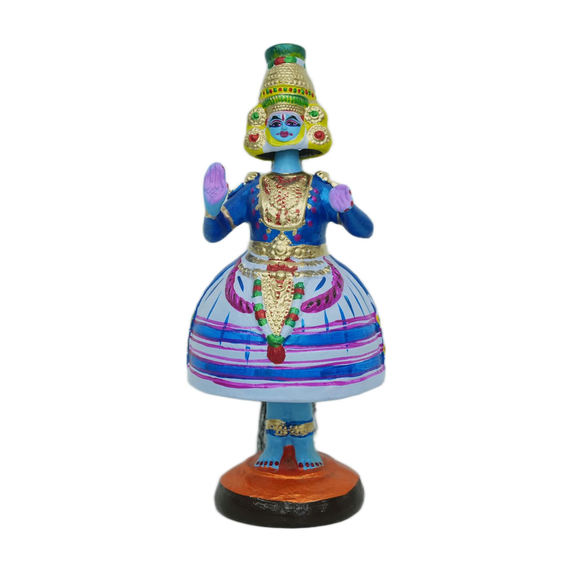 Tanjore Dancing Doll - Kathakali Krishna - 15"
