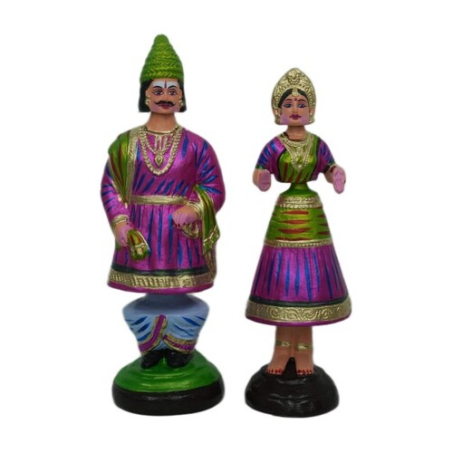 Tanjore Dancing Doll - Raja Rani - Big - 12"